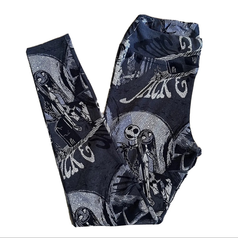 LuLaRoe Nightmare Before Christmas / Jack & Sally Disney Leggings - NEW, OS